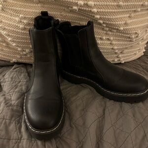 Sincerely Jules size 10 Hippie Black Lug Sole Boot Chunky Heel